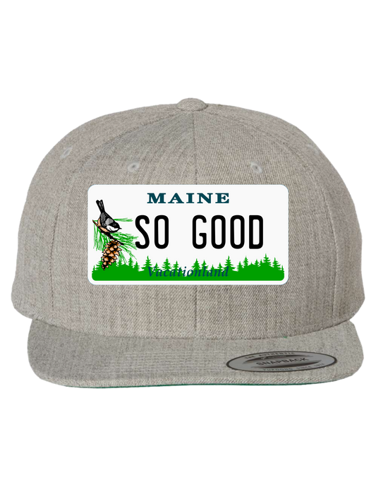 So Good Maine Premium License Plate Trucker Hats