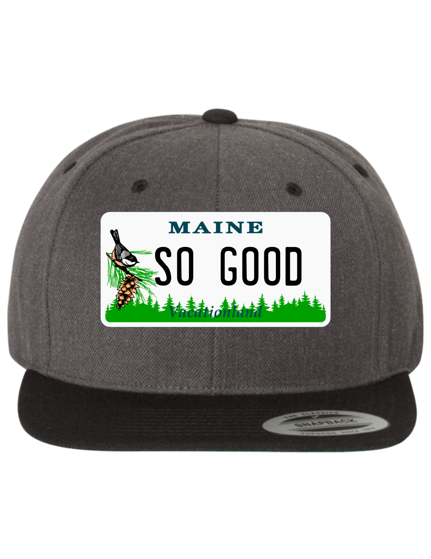 So Good Maine Premium License Plate Trucker Hats