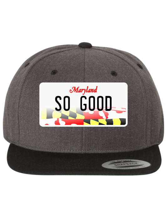 So Good Maryland Premium License Plate Trucker Hats