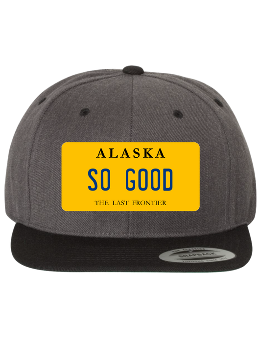 So Good Alaska Premium License Plate Trucker Hats