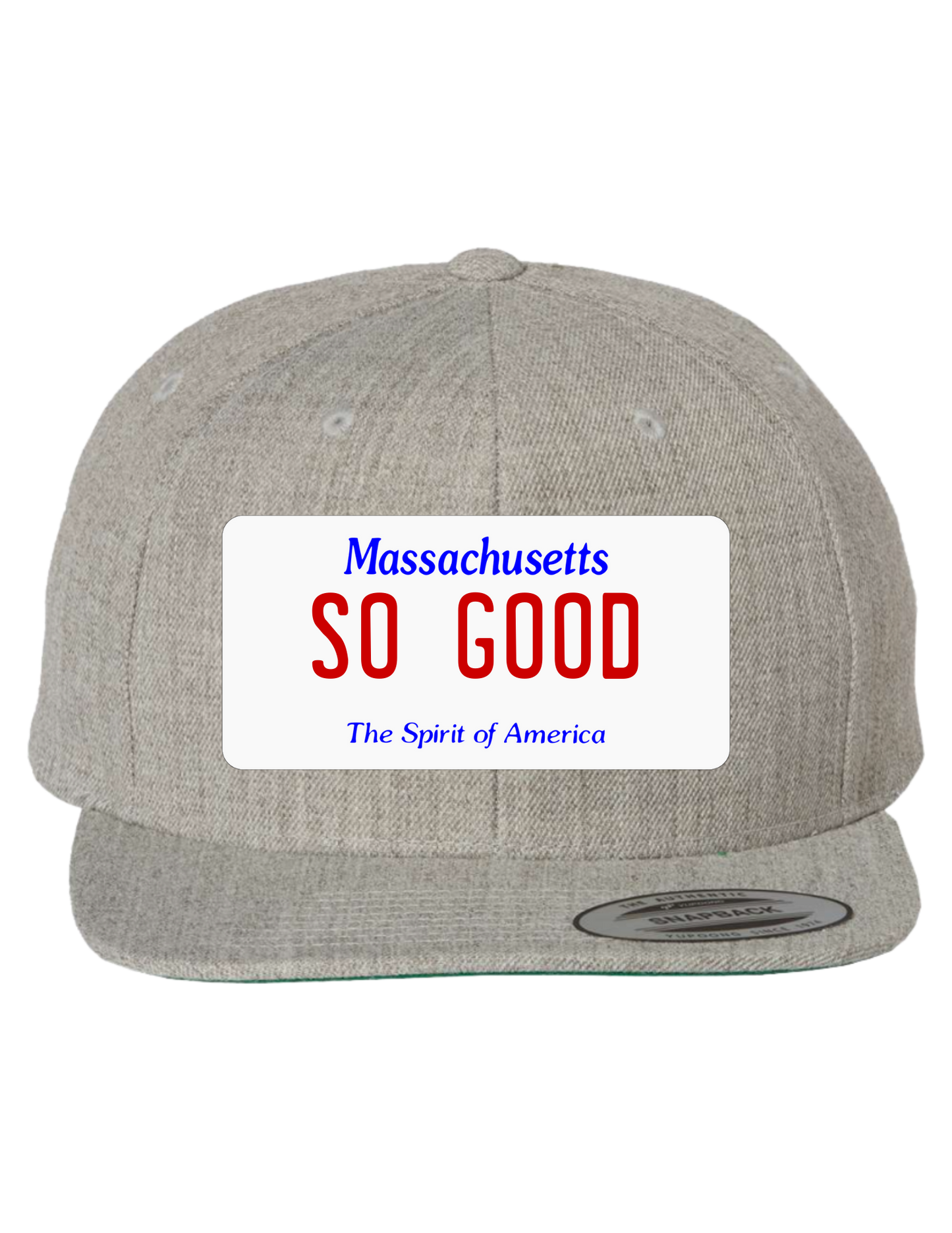 So Good Massachusetts Premium License Plate Trucker Hats