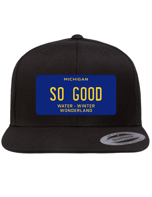 So Good Michigan Premium License Plate Trucker Hats