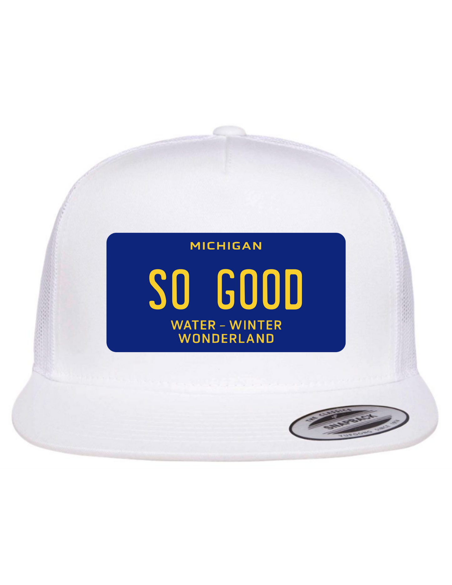 So Good Michigan License Plate Trucker Hats