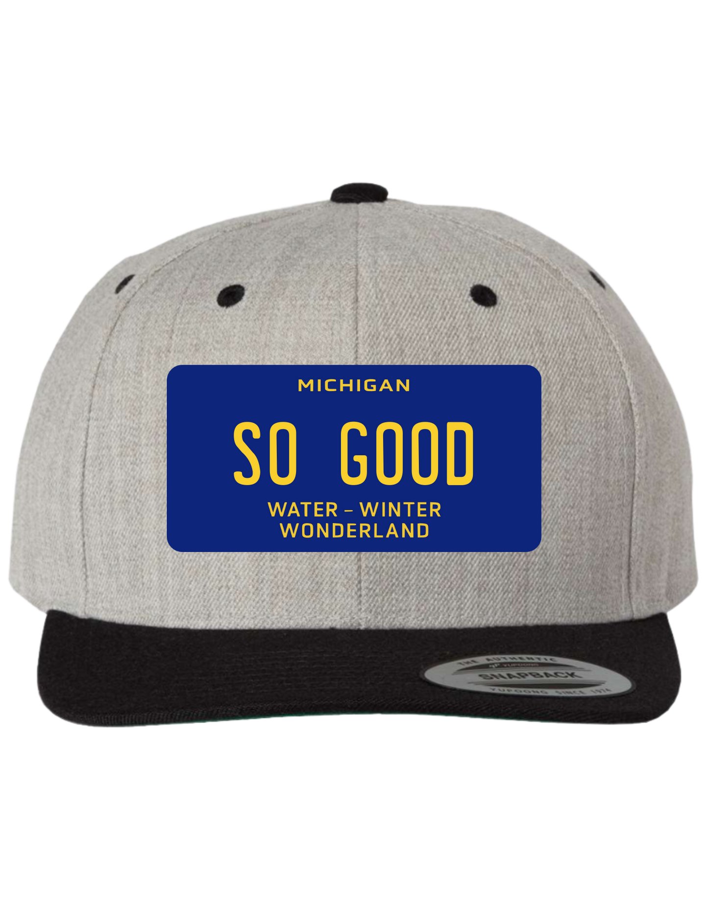So Good Michigan Premium License Plate Trucker Hats