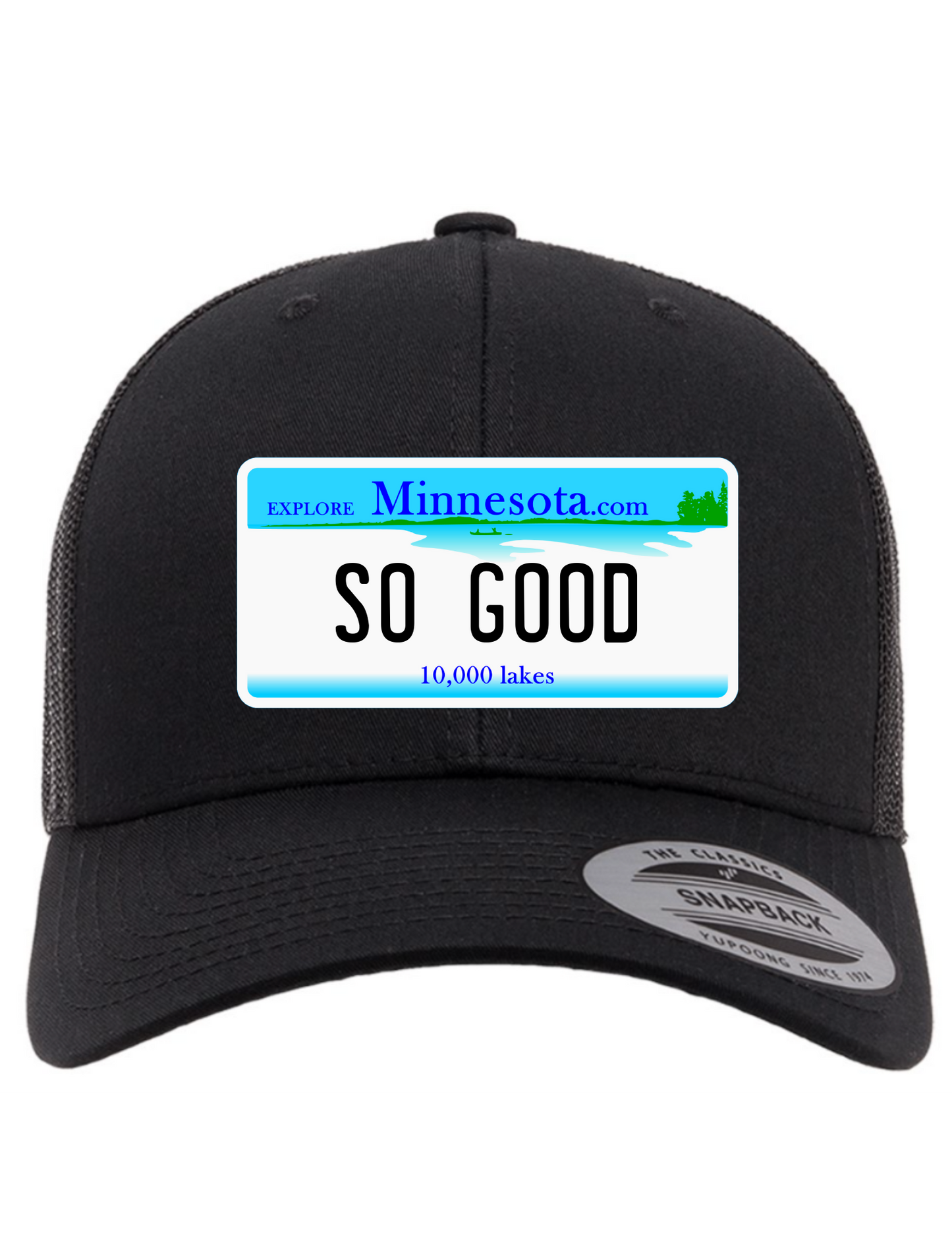 So Good Minnesota License Plate Trucker Hats