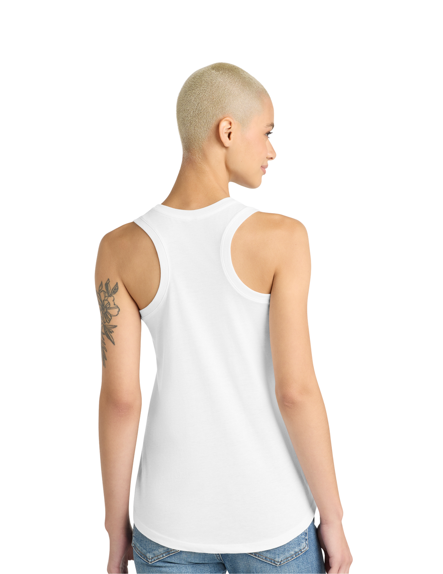 OUTLINE Logo Women's Racerback Tank (WHITE) - So Good!
