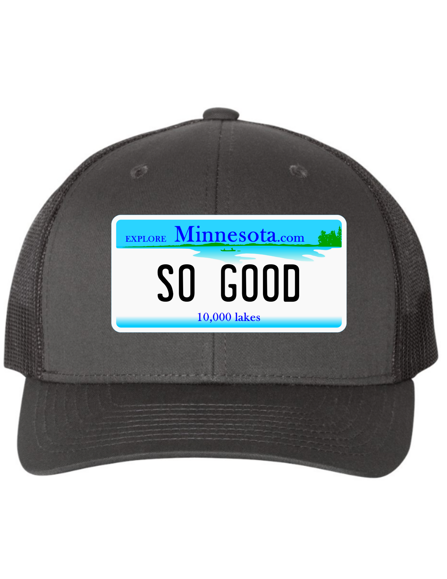 So Good Minnesota License Plate Trucker Hats