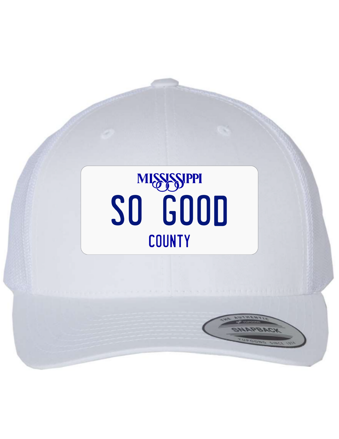 So Good Mississippi License Plate Trucker Hats