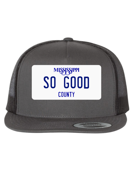 So Good Mississippi License Plate Trucker Hats