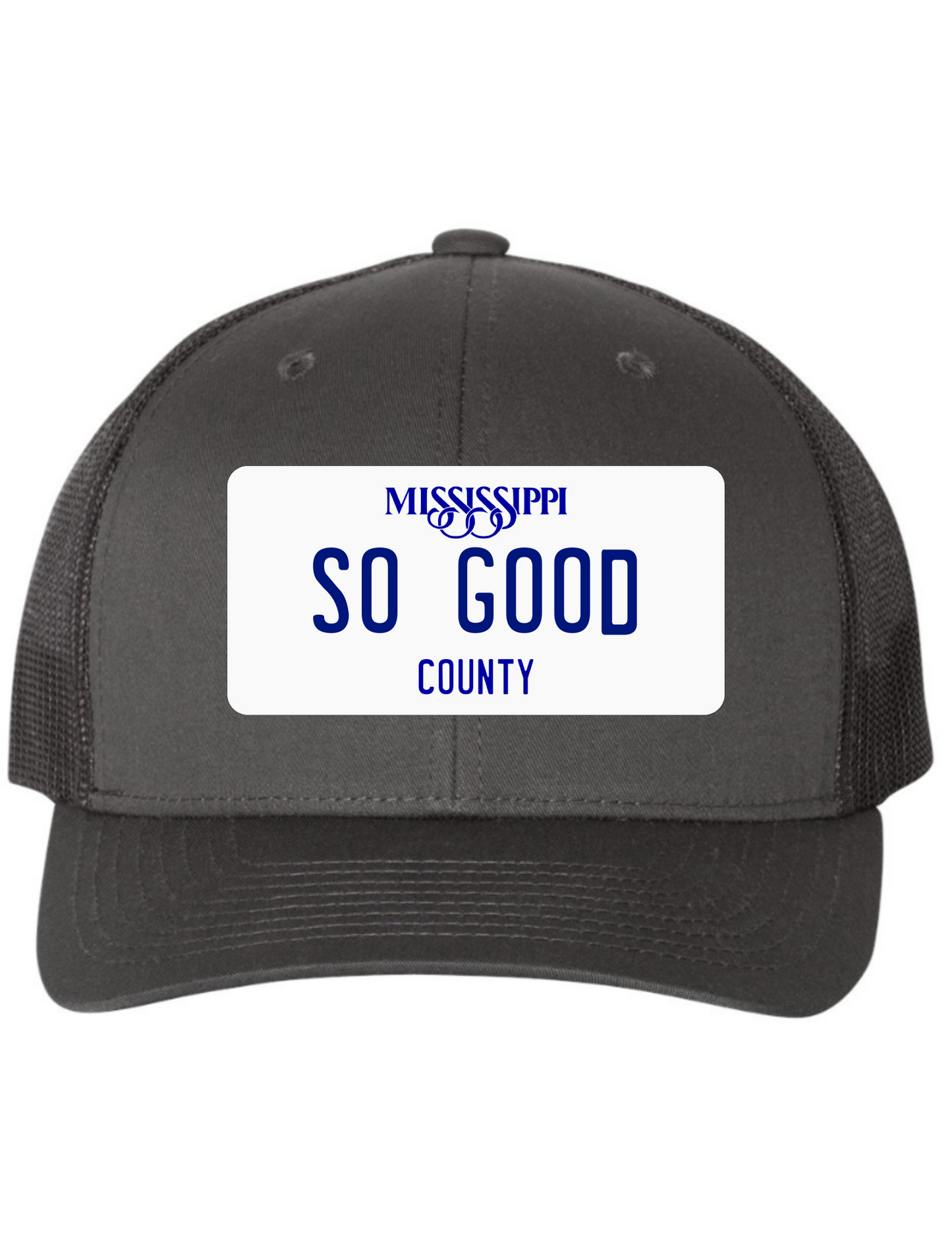 So Good Mississippi License Plate Trucker Hats