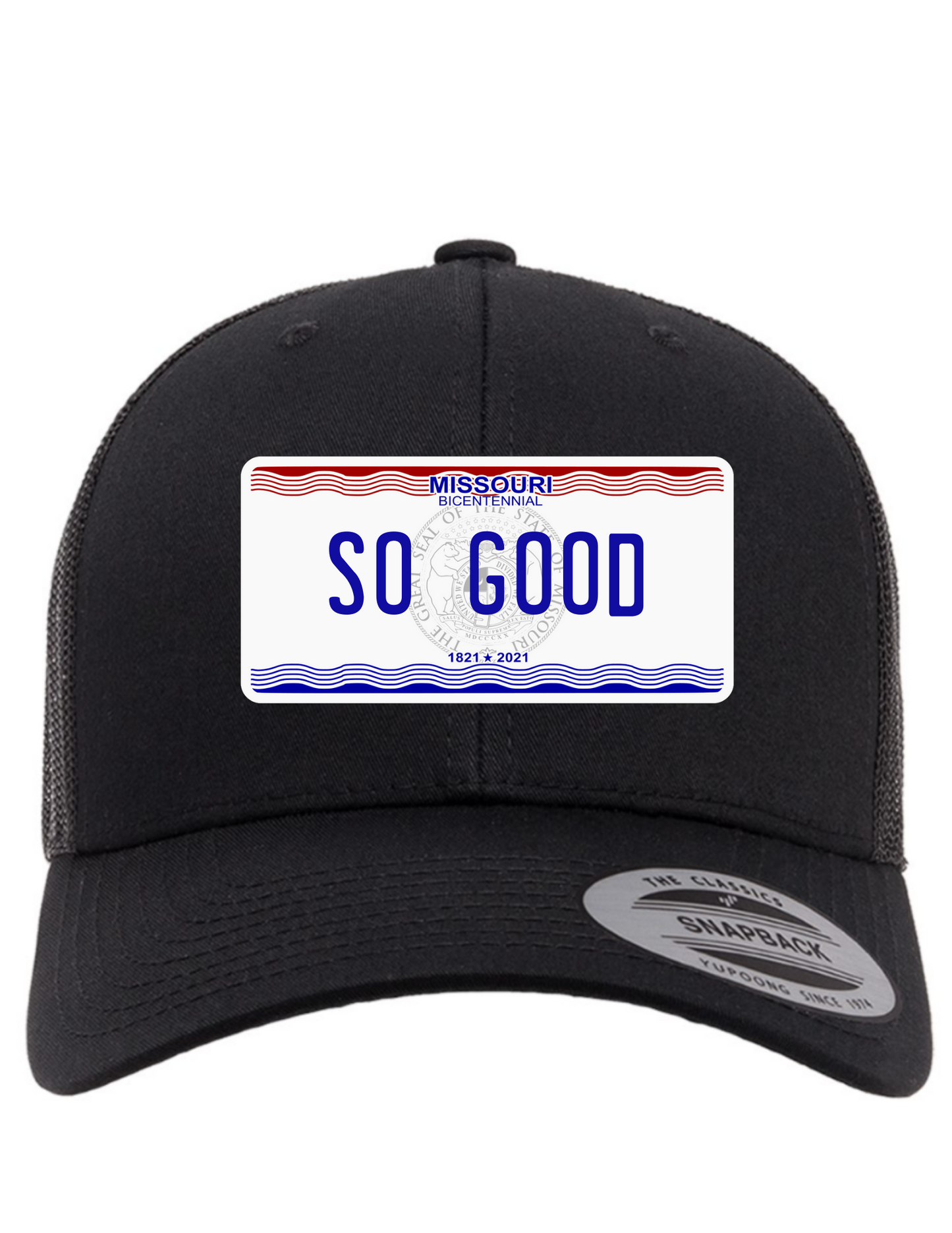 So Good Missouri License Plate Trucker Hats