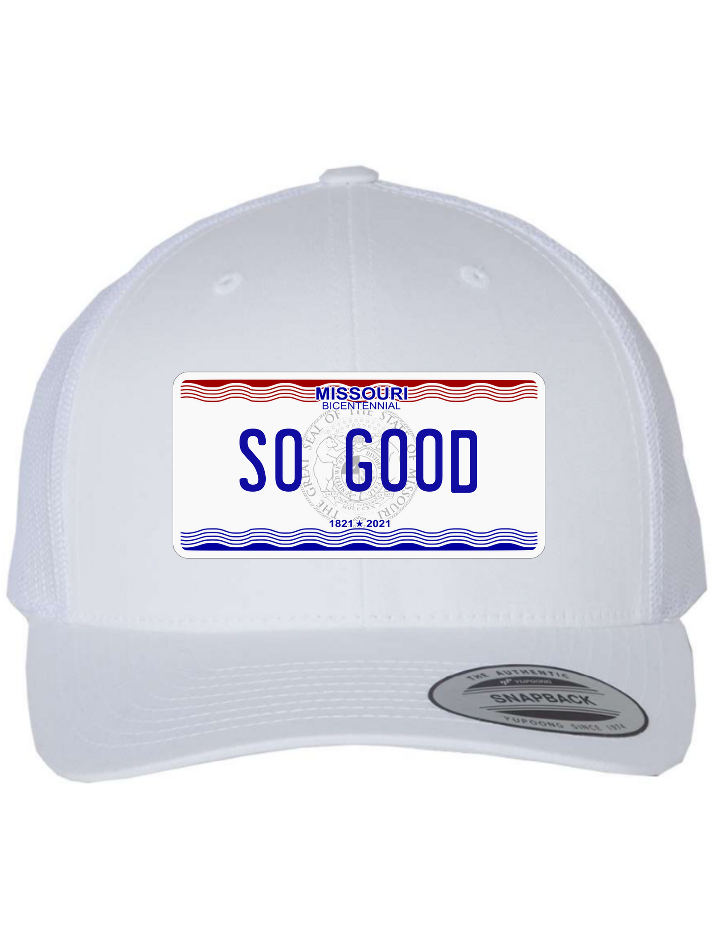 So Good Missouri License Plate Trucker Hats