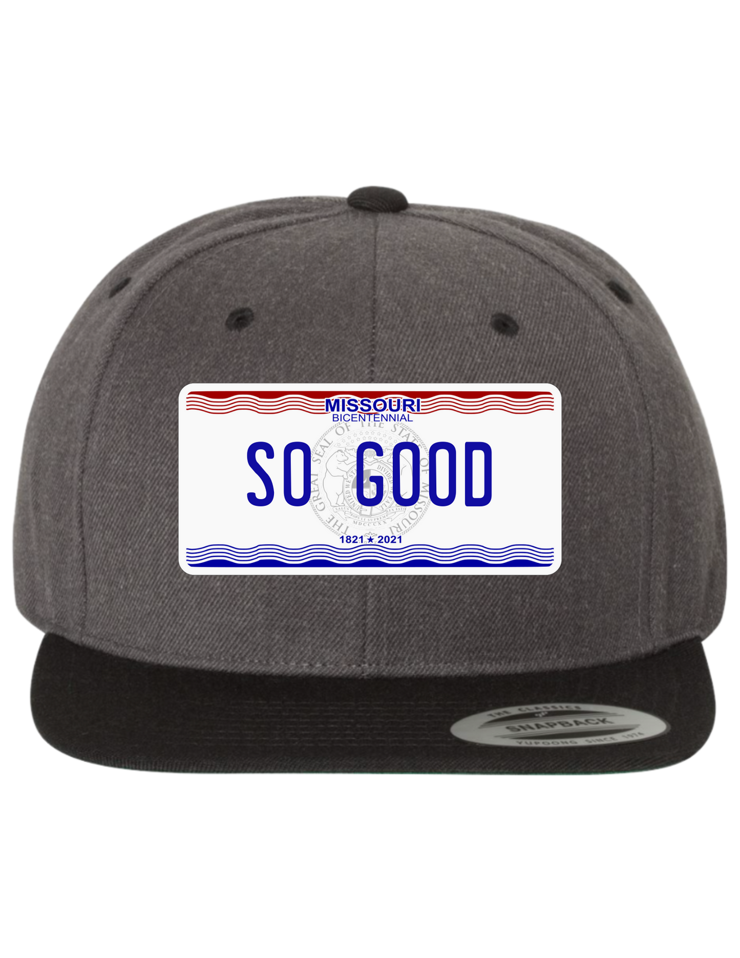 So Good Missouri Premium License Plate Trucker Hats
