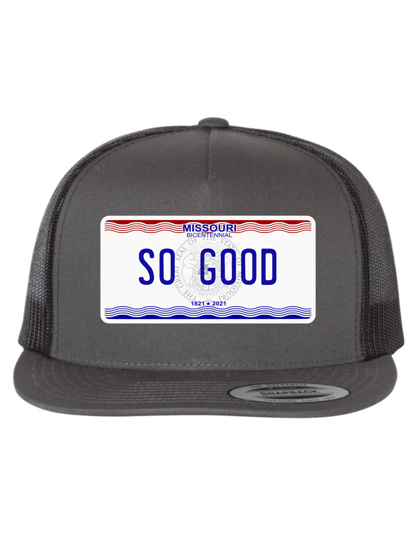 So Good Missouri License Plate Trucker Hats