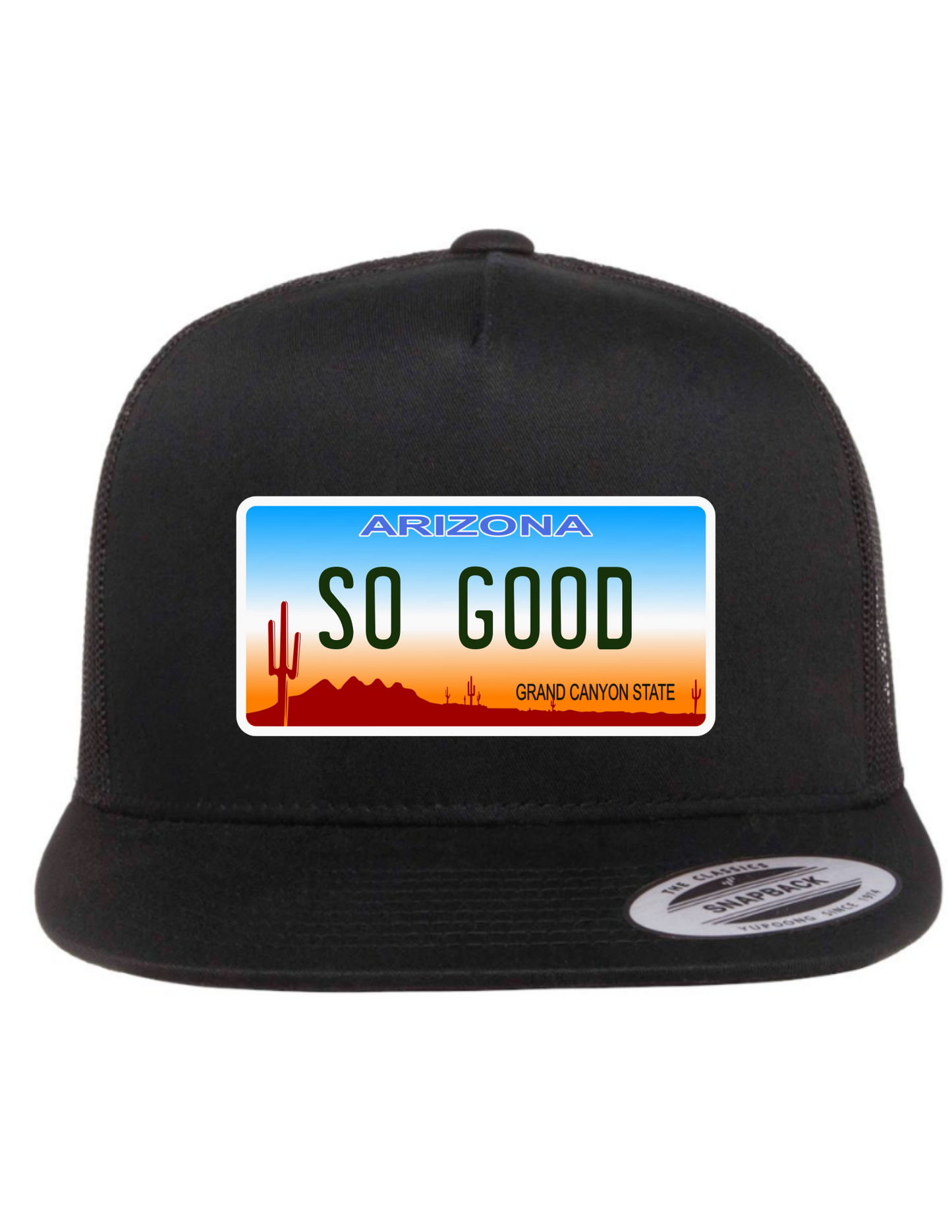 So Good Arizona License Plate Trucker Hats