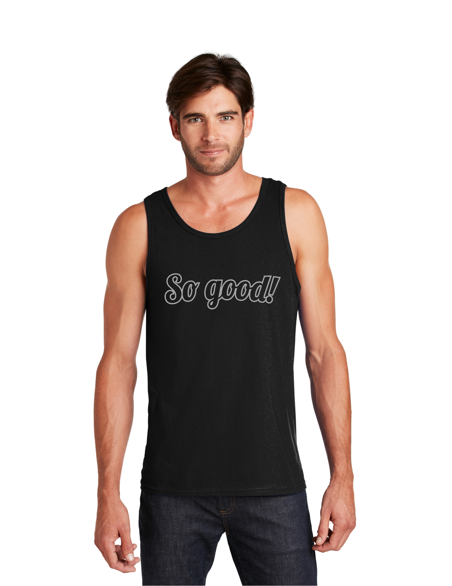 OUTLINE Logo Men's Tank (BLACK) - So Good!