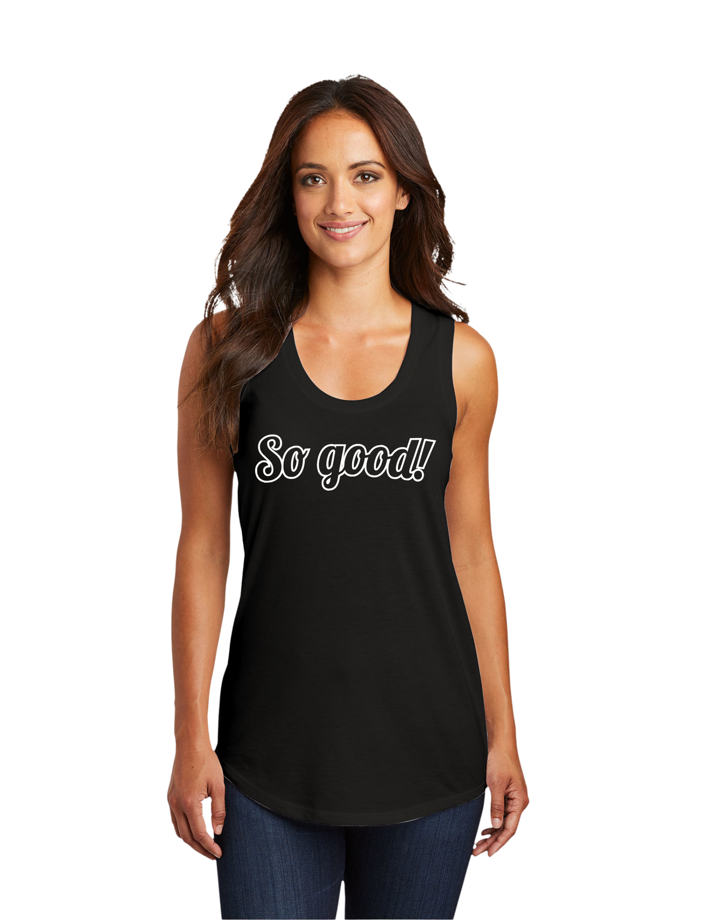 OUTLINE Logo Women's Racerback Tank (BLACK) - So Good!