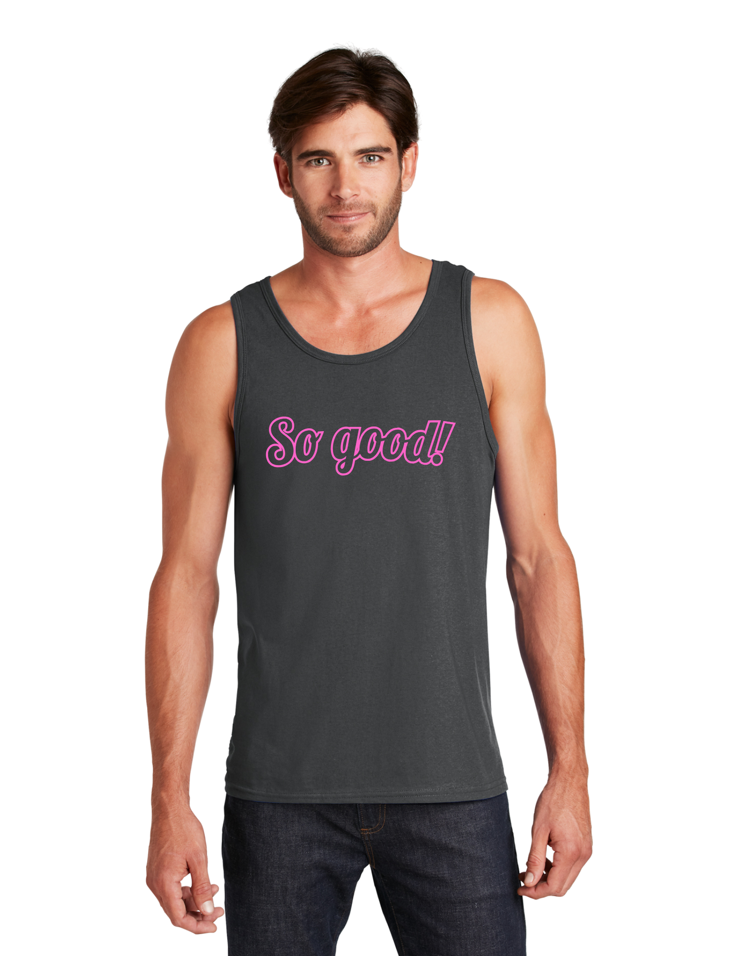 OUTLINE Logo Men's Tank (CHARCOAL) - So Good!