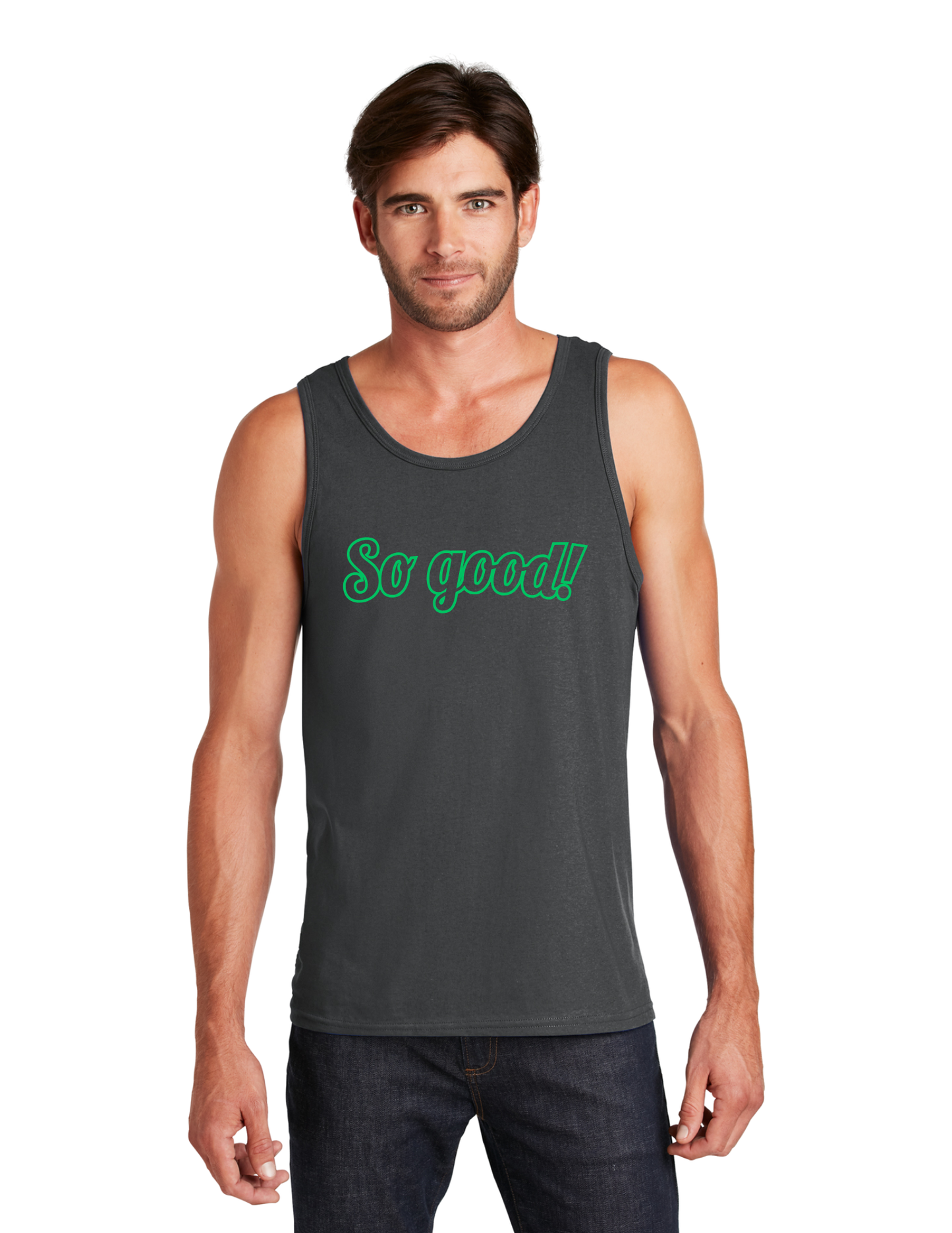 OUTLINE Logo Men's Tank (CHARCOAL) - So Good!