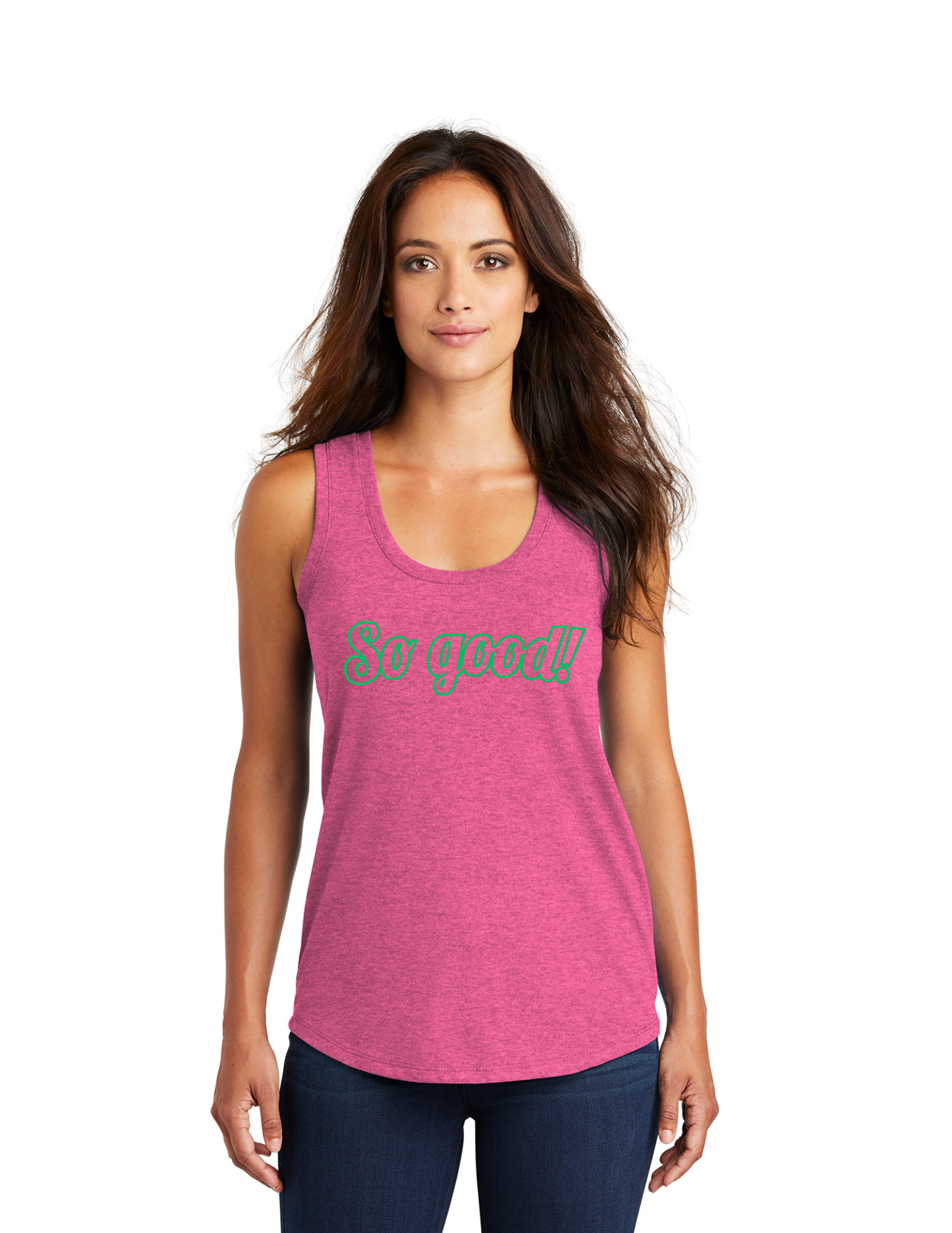 OUTLINE Logo Women's Racerback Tank (FUSCHIA FROST) - So Good!