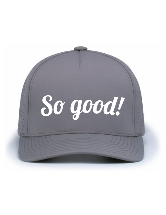 Perforated Weekender Snapback Hat w/ Embroidery (GRAPHITE) - So Good!
