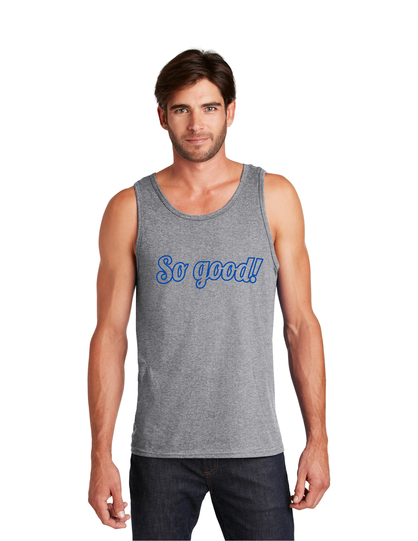 OUTLINE Logo Men's Tank (HEATHER GREY) - So Good!