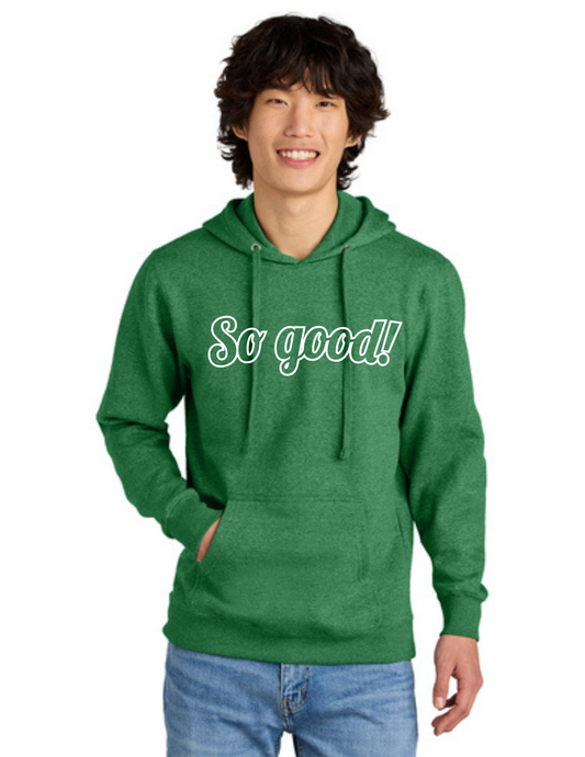 OUTLINE Logo Hoodie (HEATHERED KELLY GREEN) - So Good!