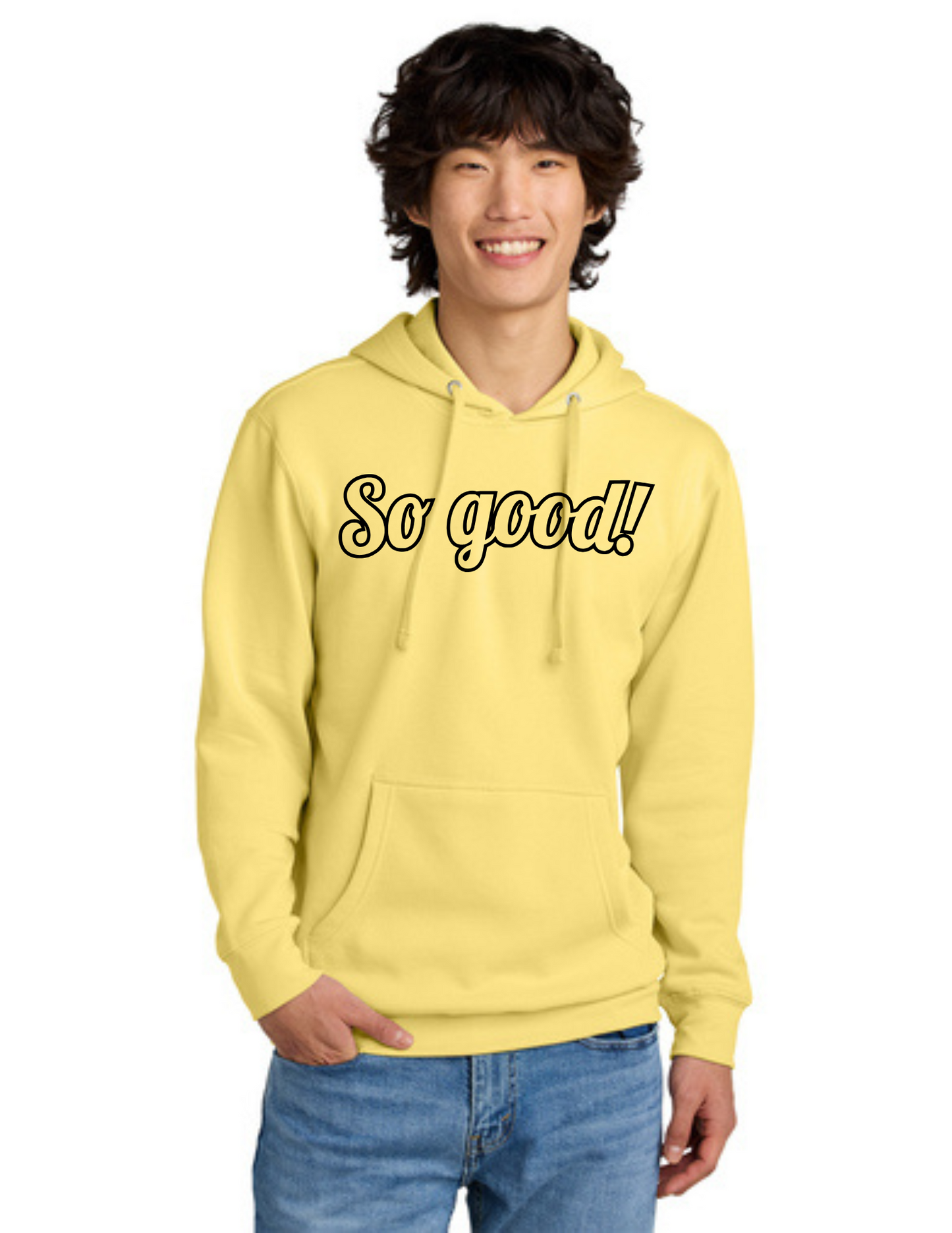 OUTLINE Logo Hoodie (LIGHT YELLOW) - So Good!