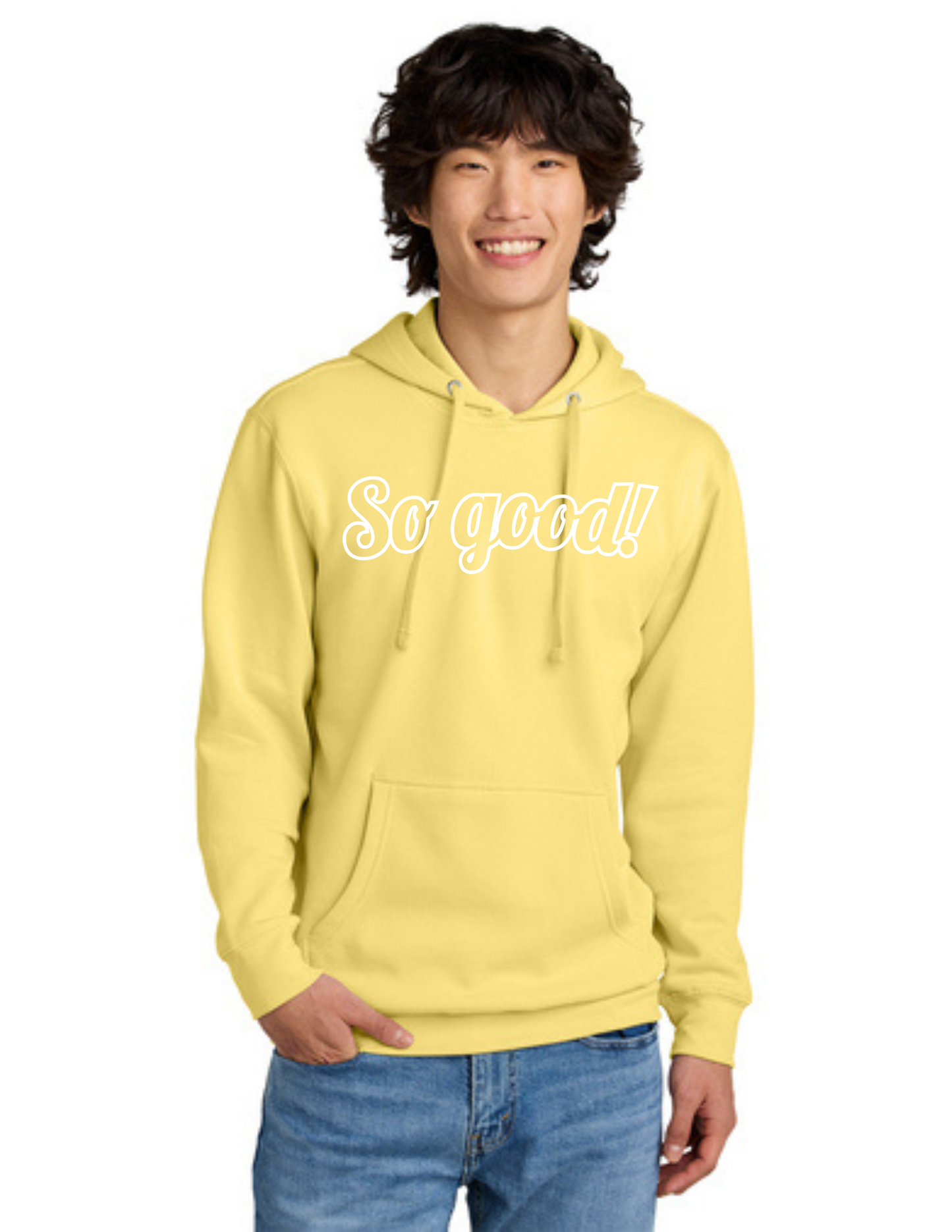 OUTLINE Logo Hoodie (LIGHT YELLOW) - So Good!