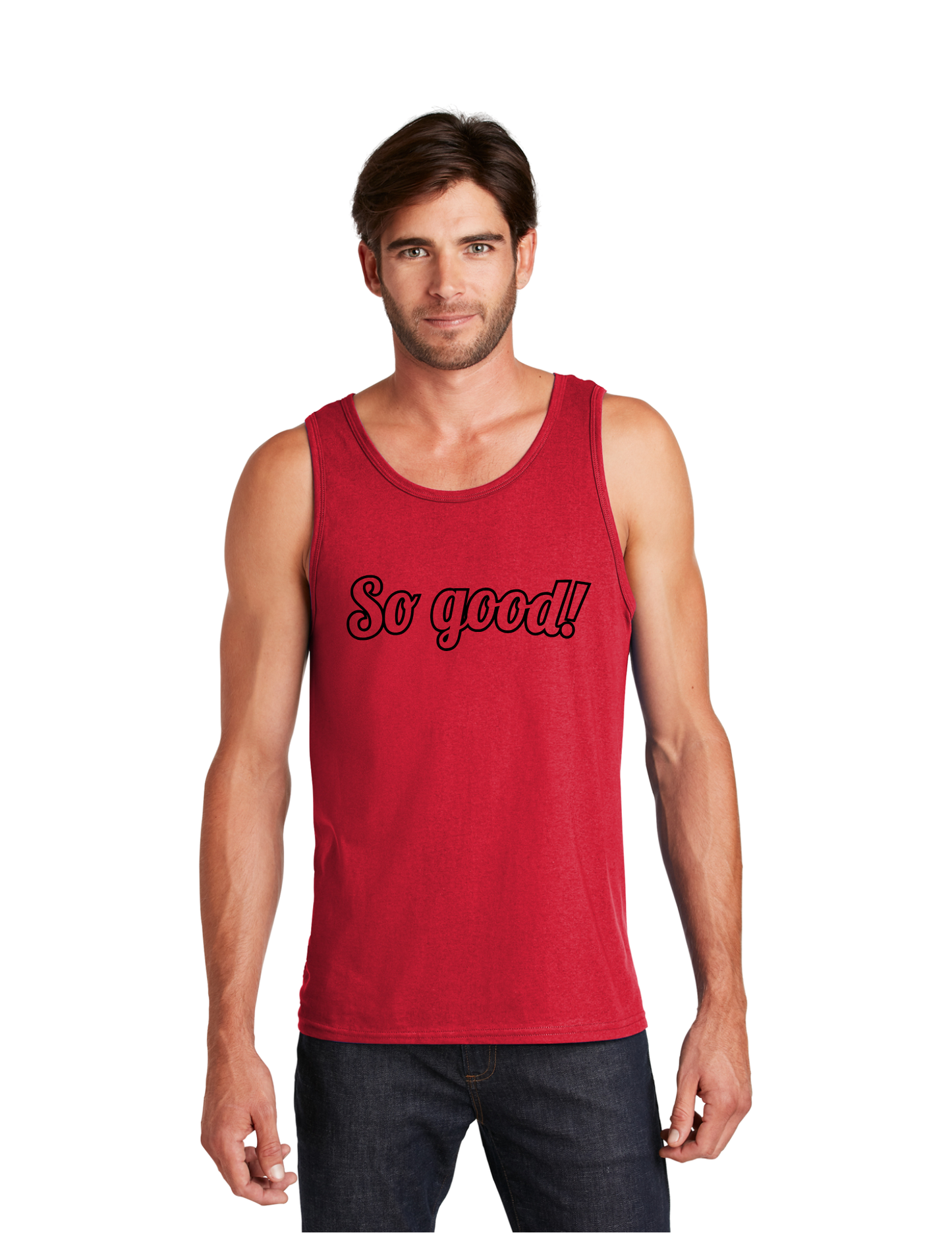 OUTLINE Logo Men's Tank (NEW RED) - So Good!