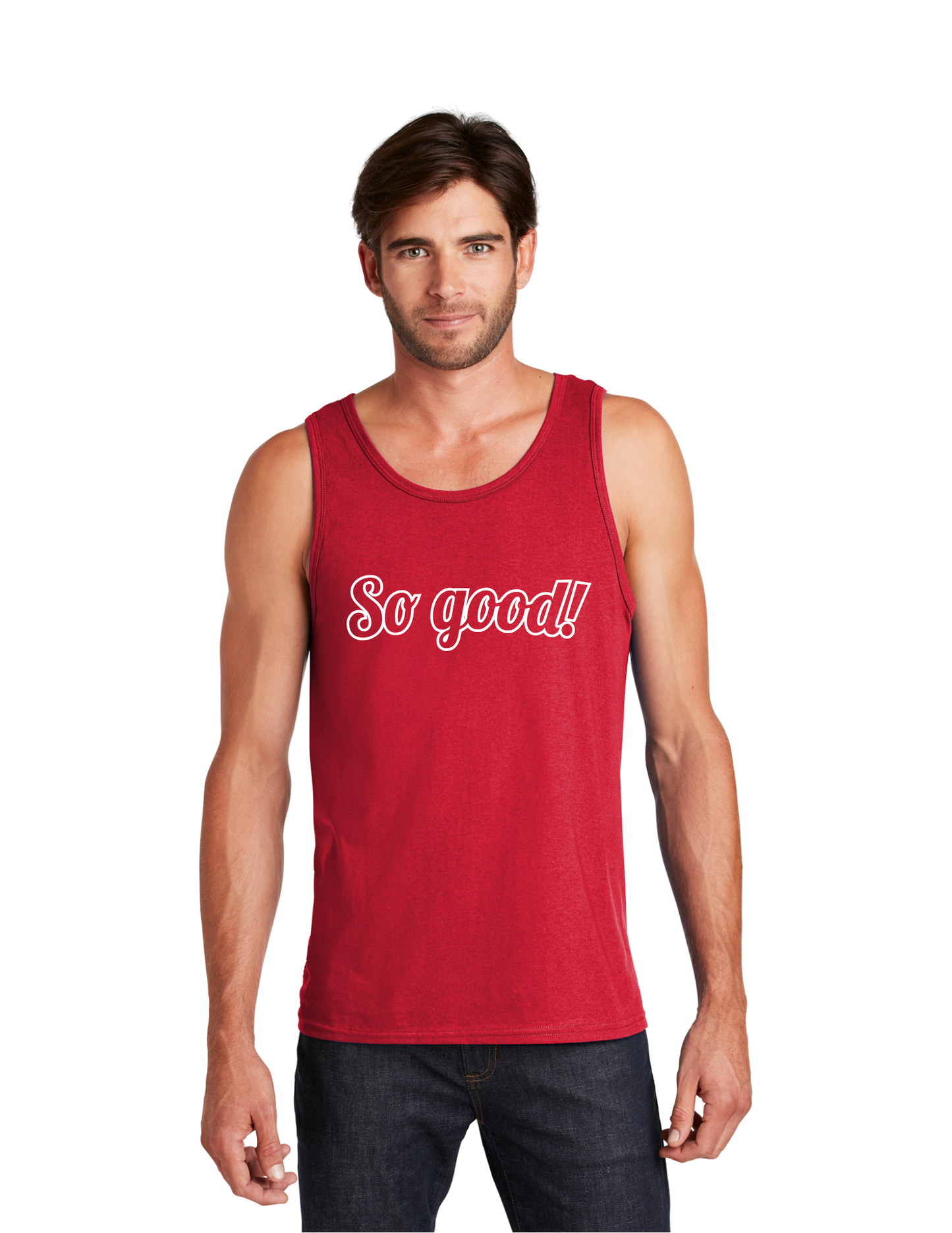 OUTLINE Logo Men's Tank (NEW RED) - So Good!
