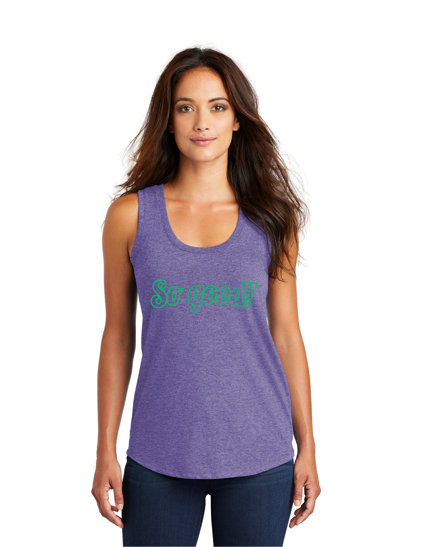 OUTLINE Logo Women's Racerback Tank (PURPLE FROST) - So Good!
