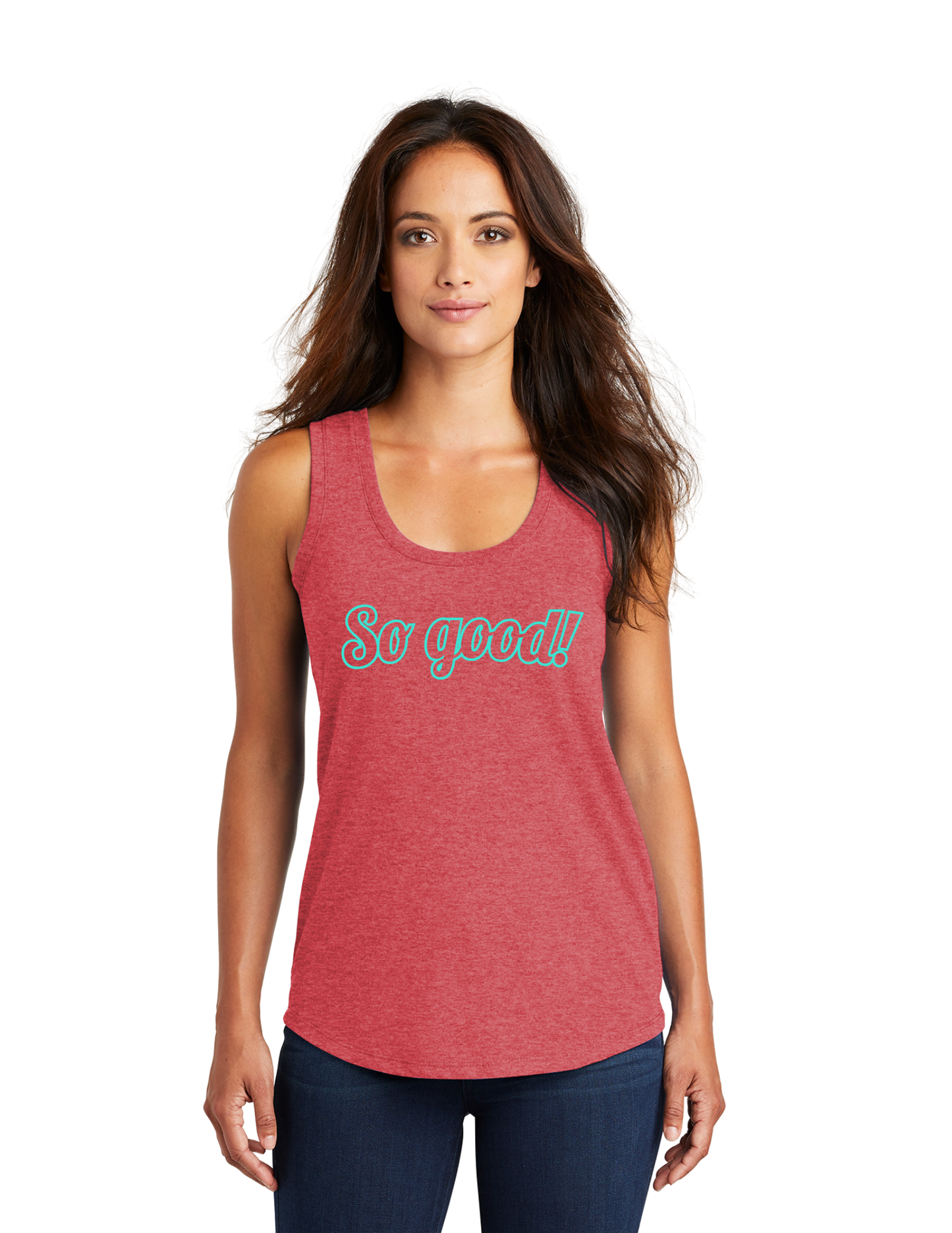 OUTLINE Logo Women's Racerback Tank (RED FROST) - So Good!