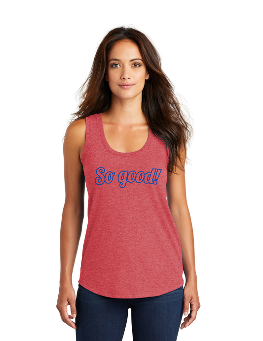 OUTLINE Logo Women's Racerback Tank (RED FROST) - So Good!