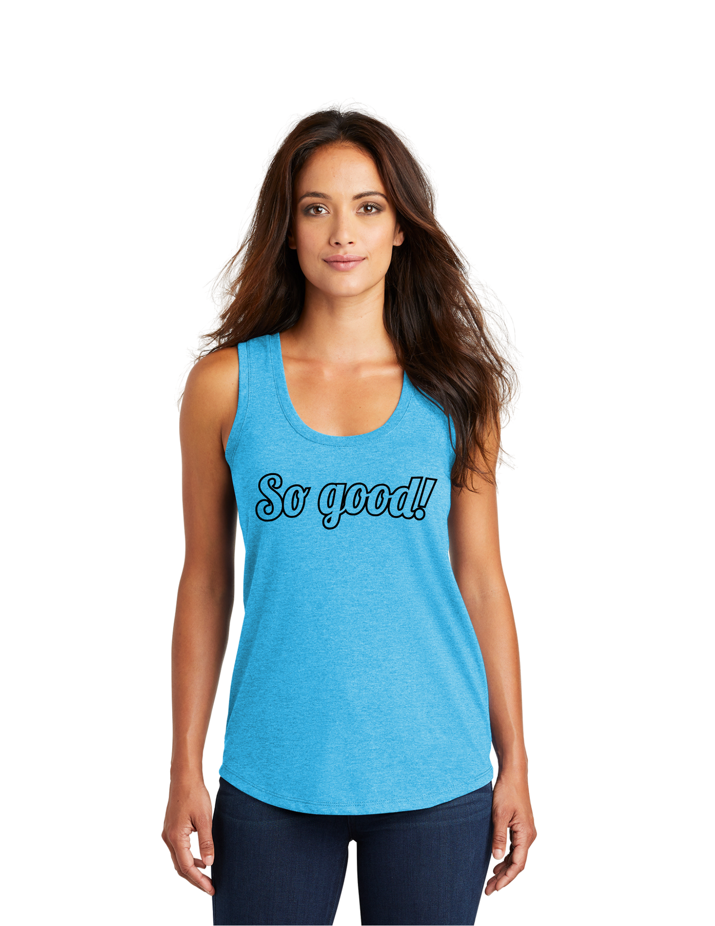 OUTLINE Logo Women's Racerback Tank (TURQUOISE FROST) - So Good!