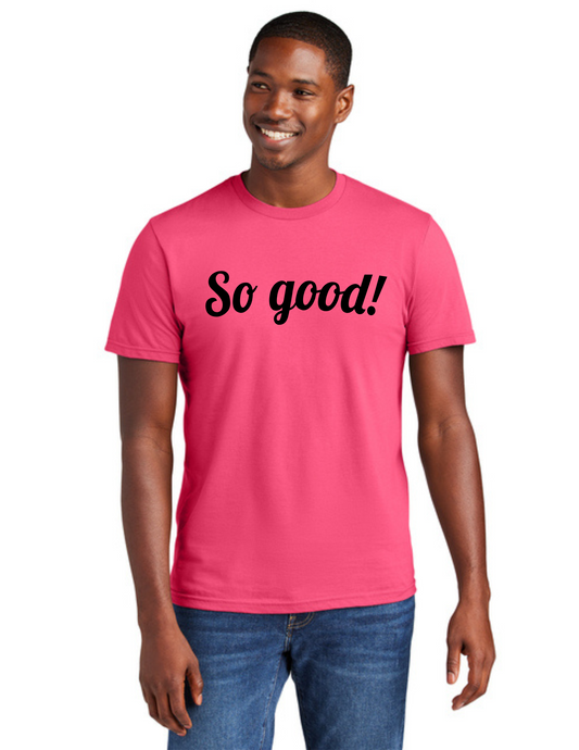 SOLID Logo Short Sleeve Shirt (NEON PINK) - So Good!