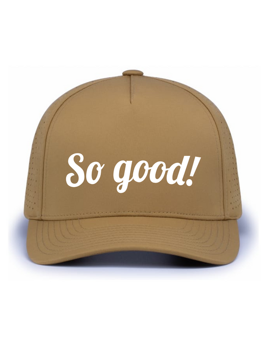 Perforated Weekender Snapback Hat w/ Embroidery (BUCK) - So Good!